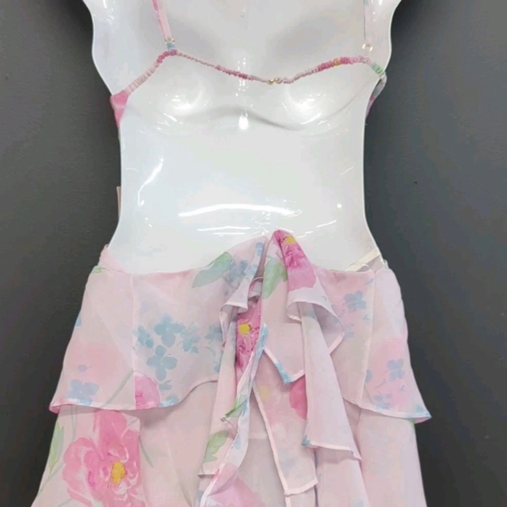 Babydoll Victoria's Secret Light Pink Floral Slip L - Picture 6 of 7